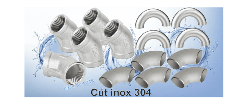 Cút inox 304 | Nối ren - Nối hàn | Hàng sẵn kho